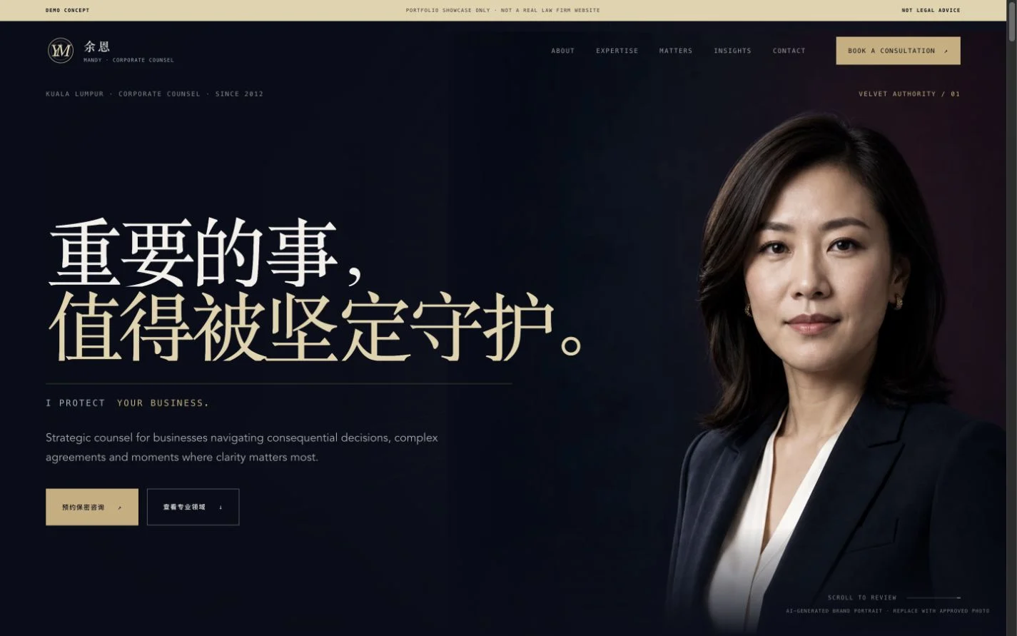 Corporate lawyer professional service website preview