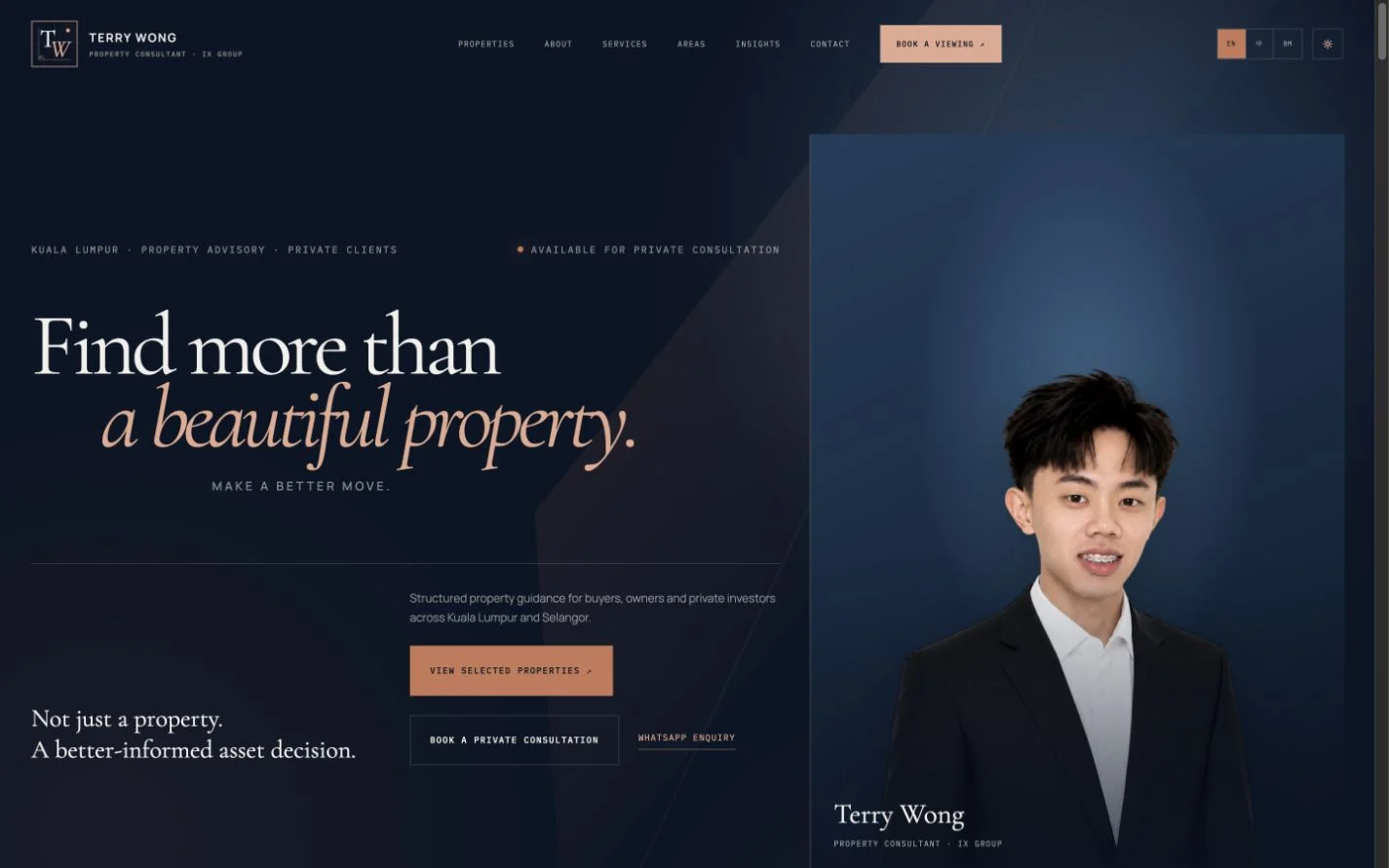 Property advisory website preview